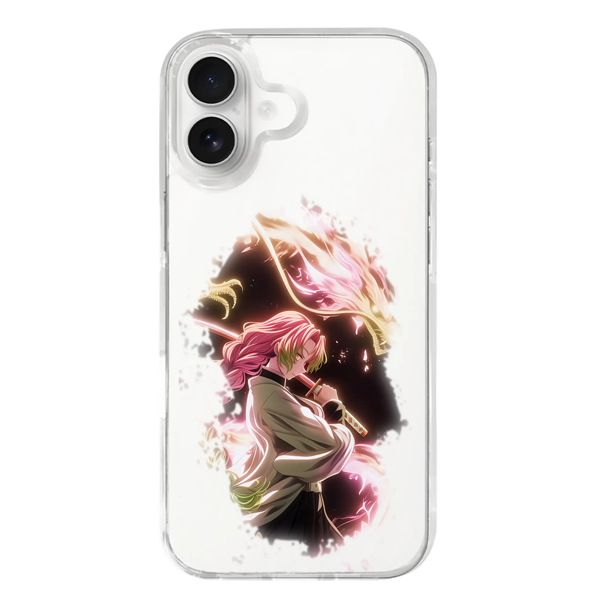 鬼滅の刃 グッズ,甘露寺 蜜璃 - iPhone 17シリーズ 透明スマホケース – 薄型・耐衝撃・精密フィット保護カバー